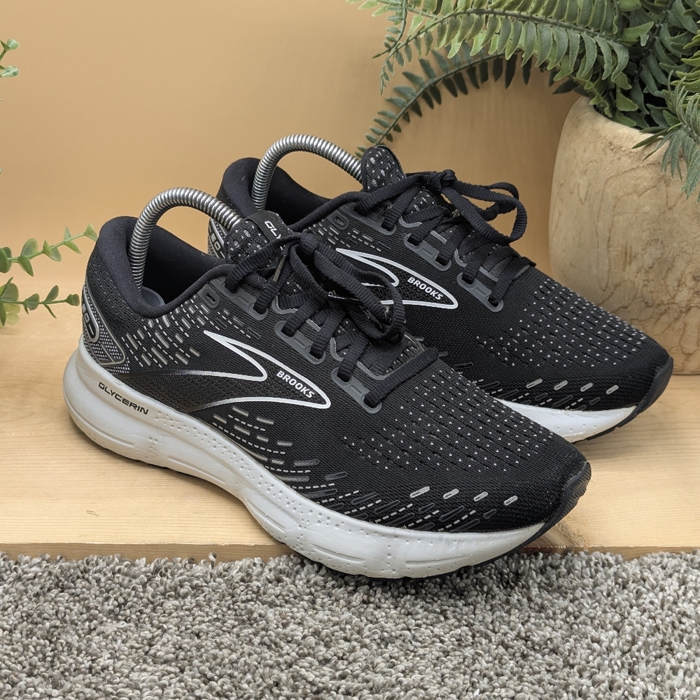 Brooks Glycerin 20 Black Women's Size 9D (Wide) Running Walking Shoes - Picture 2 of 7